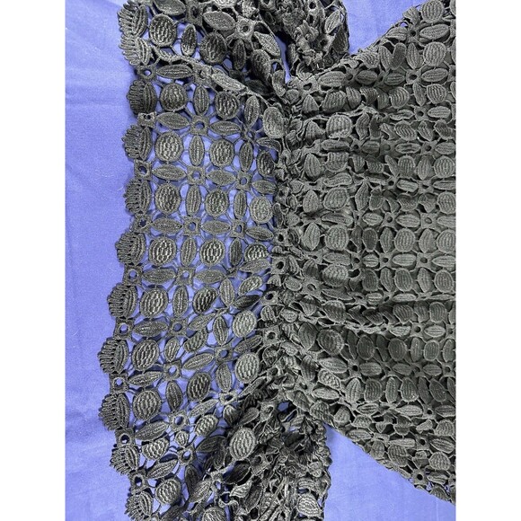 Cato Black Crochet Knit Short Sleeve Top Size 26/28 - Picture 13 of 13